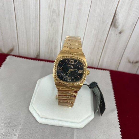 Italian Breil Milano Roman Numeral Date Stainless Steel Watch NWTNB - Picture 3 of 11